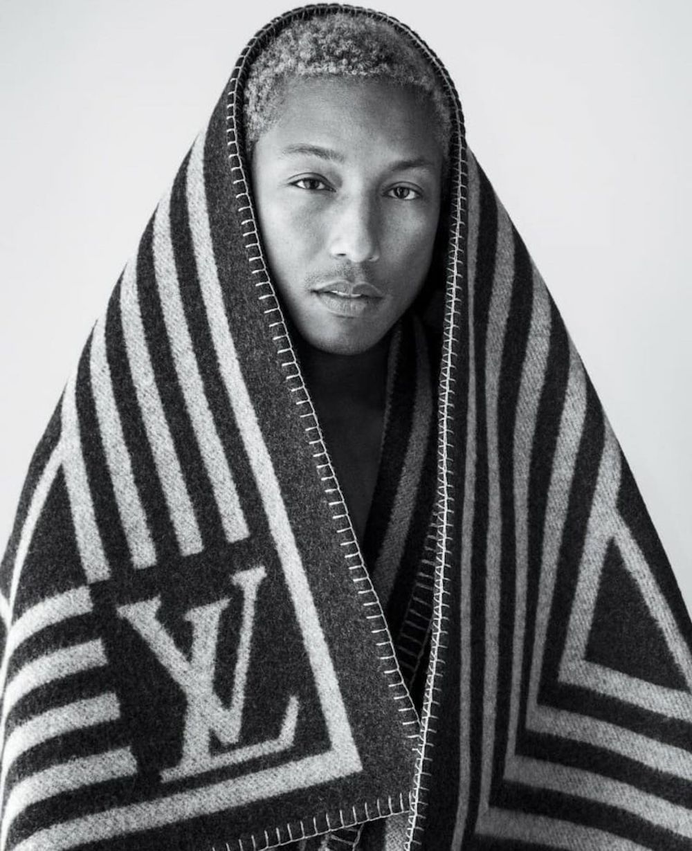 Hình ảnh Pharrell Williams trong thông báo của Louis Vuitton