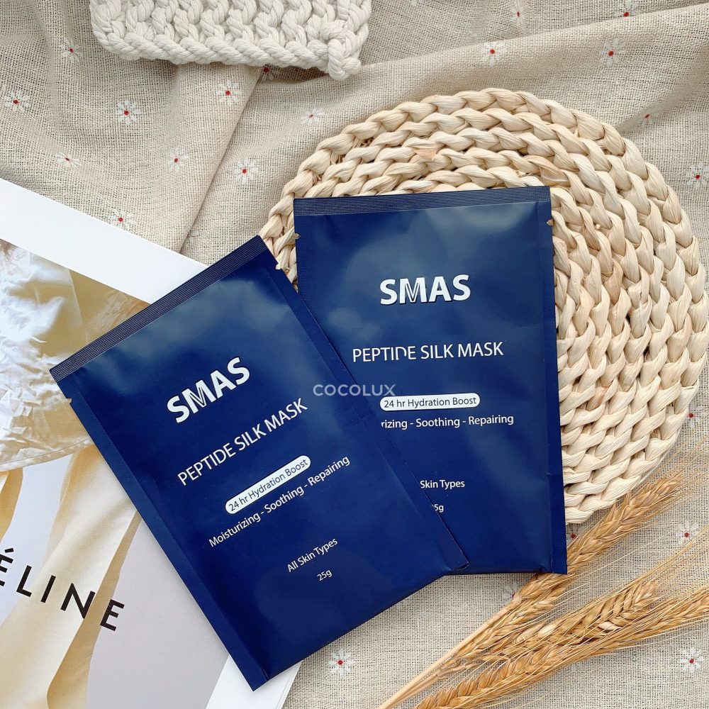 Mặt nạ phục hồi da cấp ẩm SMAS Peptide Silk Mask (Nhật Bản)
