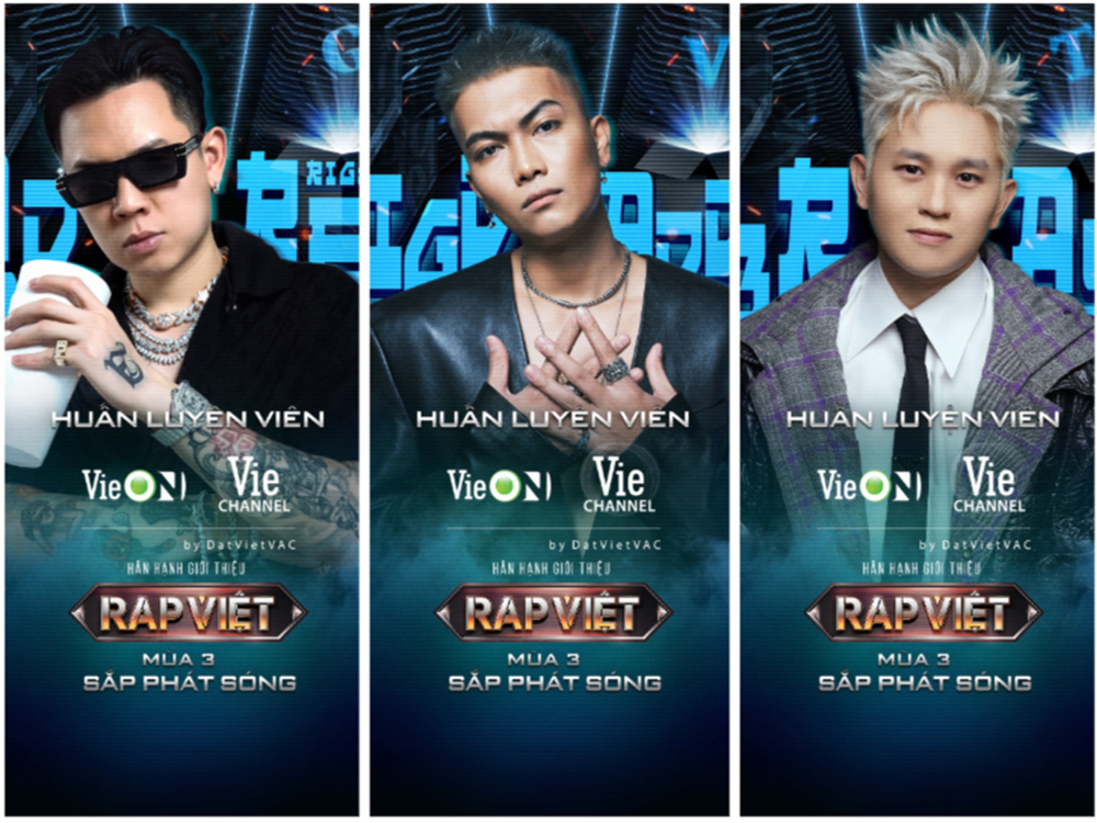 B Ray, BigDaddy và Andree trở thành HLV của Rap Việt mùa 3