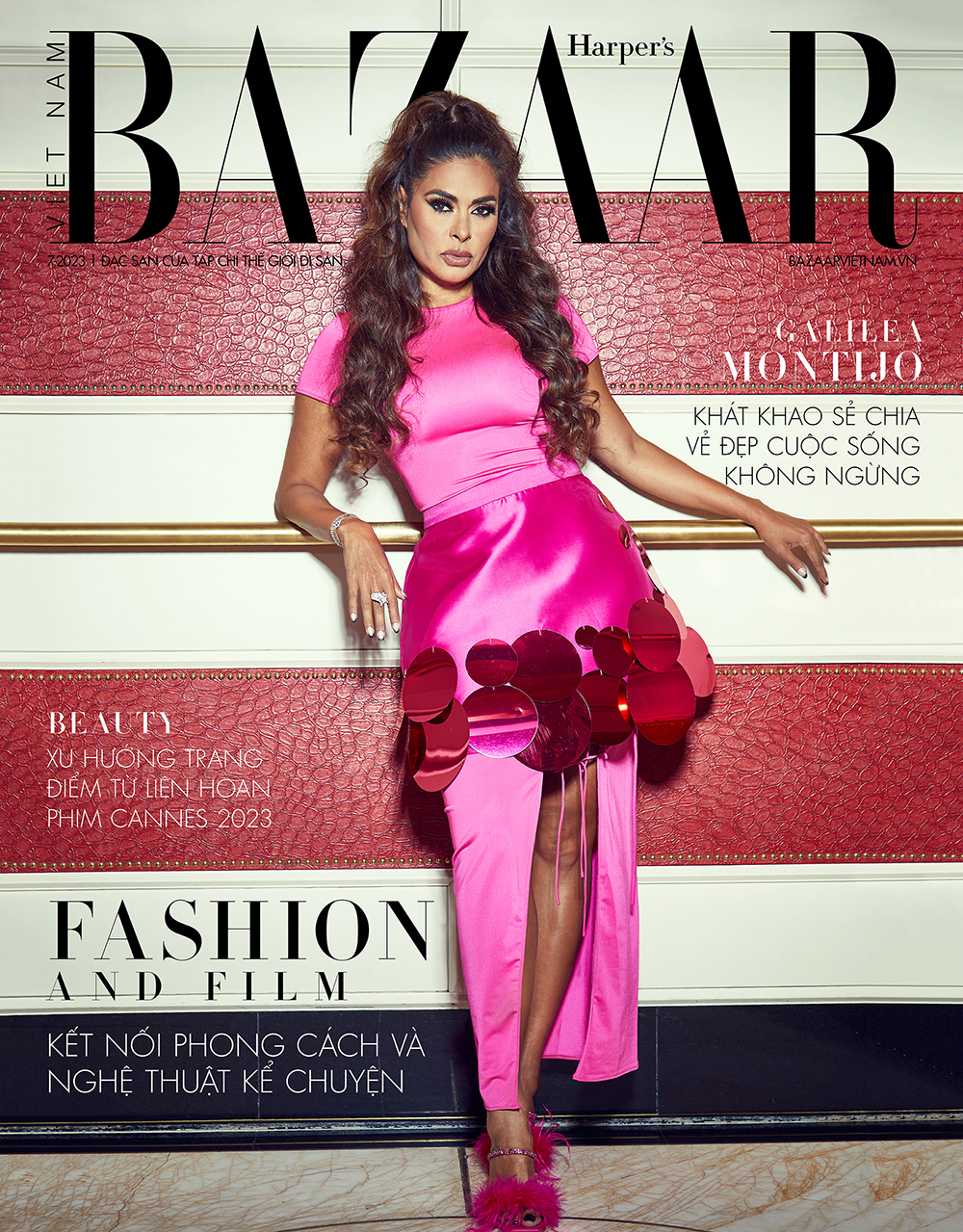 Galilea Montijo trên trang bìa Harper’s Bazaar Việt Nam 7/23