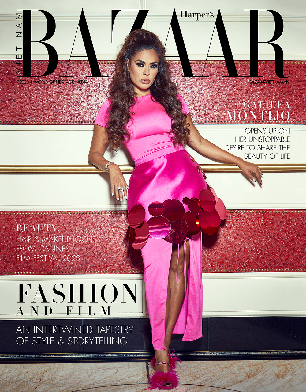 Galilea Montijo on the cover of Harper’s Bazaar Vietnam on 7/23.