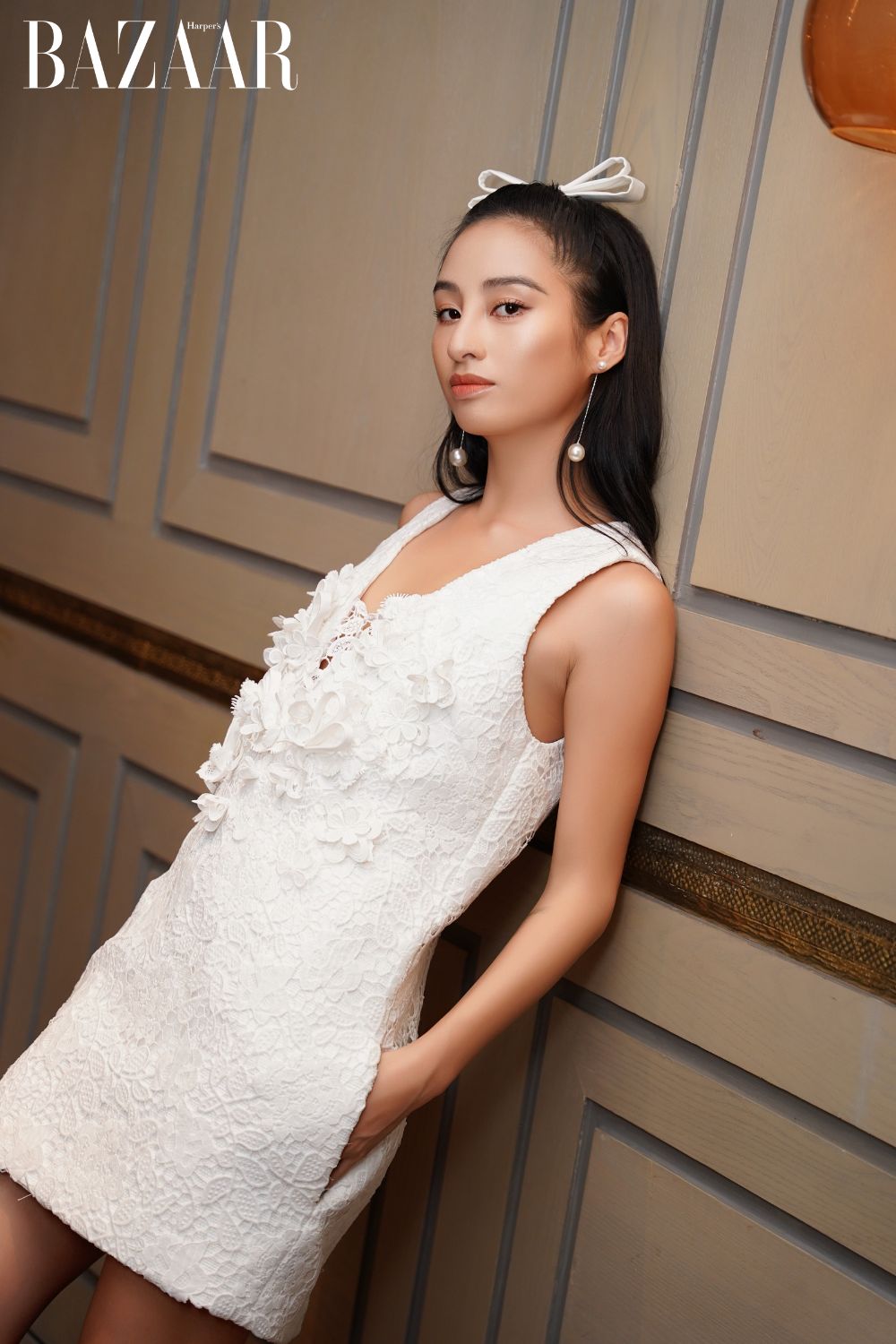 Model Trần Lãng Khê – First face của màn trình diễn, là con gái của đạo diễn Trần Anh Hùng nổi tiếng với nhiều tác phẩm điện ảnh tầm quốc tế.