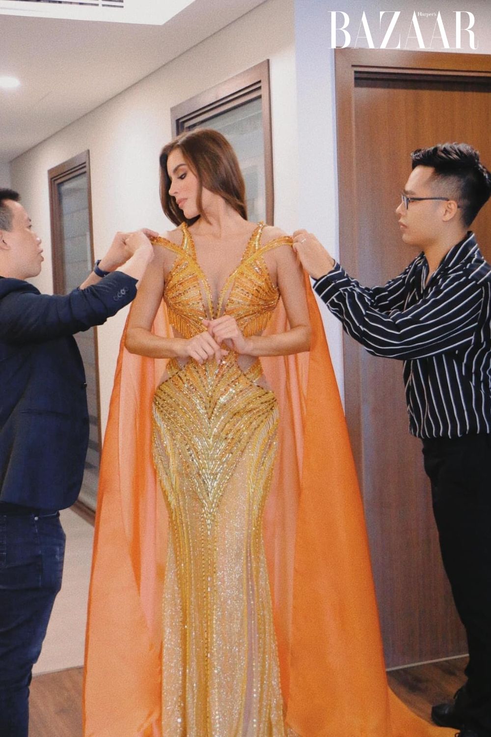 NTK Nguyễn Minh Tuấn bật mí thiết kế giúp các Á hậu Miss Grand toả sáng.