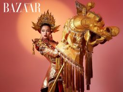 Harper's Bazaar_Đoàn Thu Thủy trình diễn trang phục dân tộc tại Miss Global 2023_01