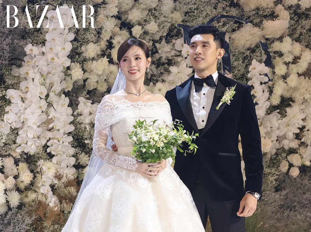 4 mẫu váy cưới lộng lẫy của cô dâu Midu trong hôn lễ cổ tích