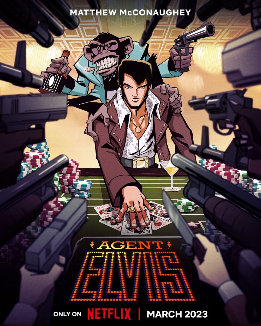 Các phim và chương trình truyền hình có sự tham gia của Matthew McConaughey: Đặc vụ Elvis – Agent Elvis (2023)