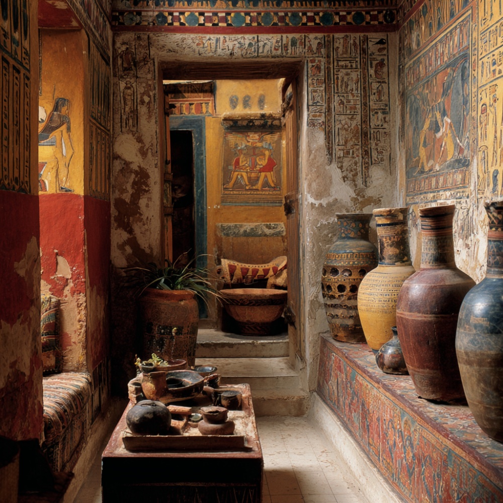 Lịch sử trang trí nội thất, Ai Cập cổ đại