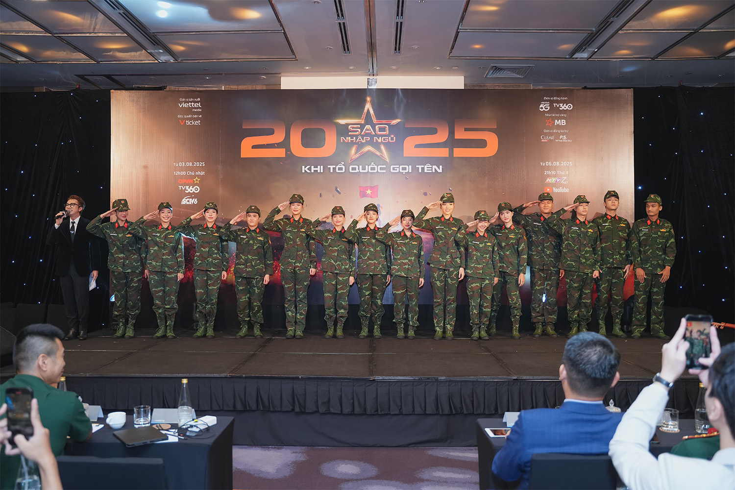 Đại diện các chiến sĩ tại họp báo Sao Nhập Ngũ 2025