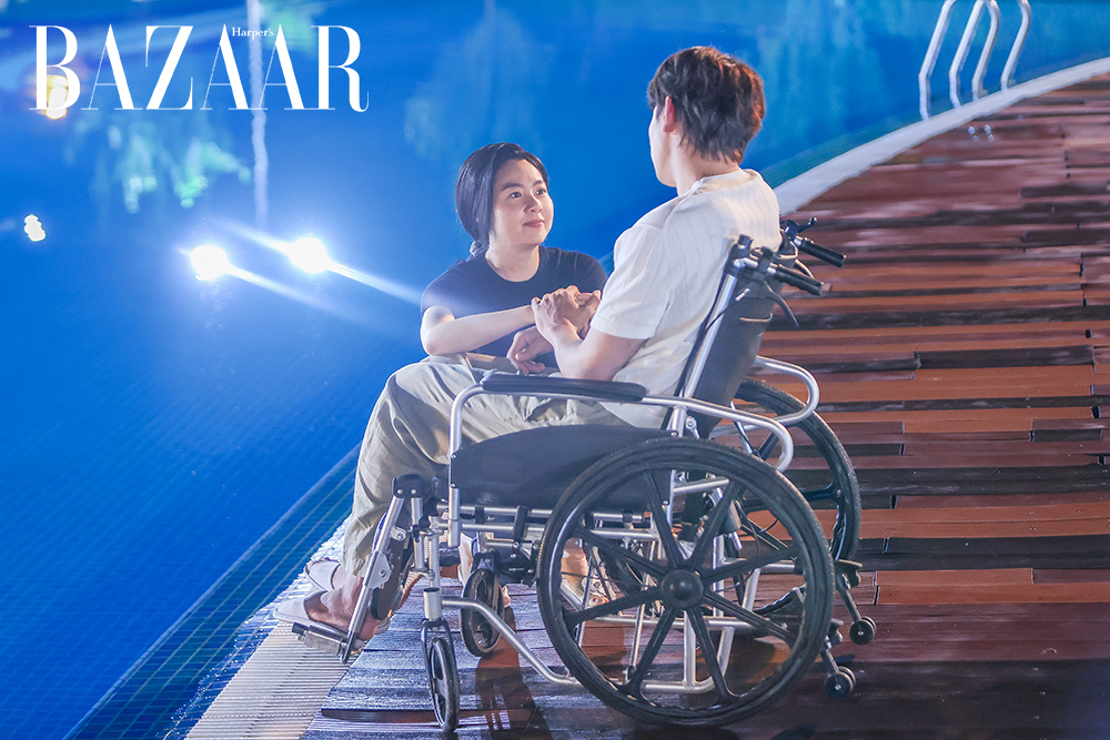 Lê Khánh, Thuận Nguyễn tự thực hiện cảnh quay khó trong Chị Ngã Em Nâng