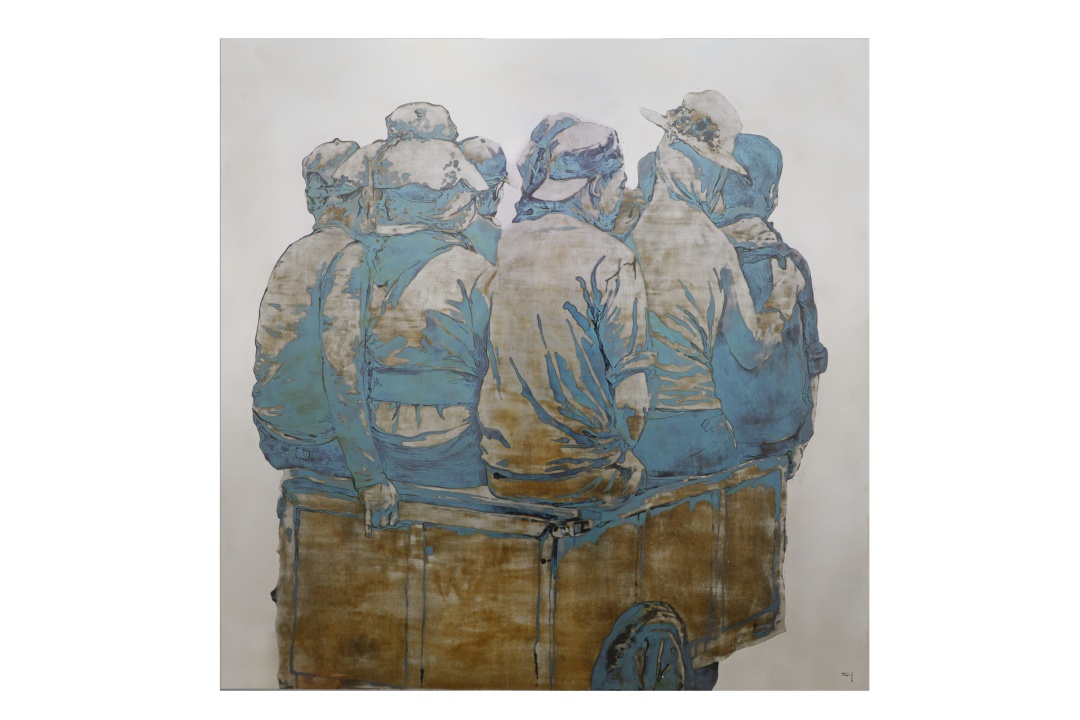 Tác phẩm “Gắn kết tạm thời” của nghệ sĩ Cao Văn Thục đạt giải thưởng UOB Painting of the Year năm 2025 (Việt Nam), hạng mục Nghệ sĩ Thành danh.