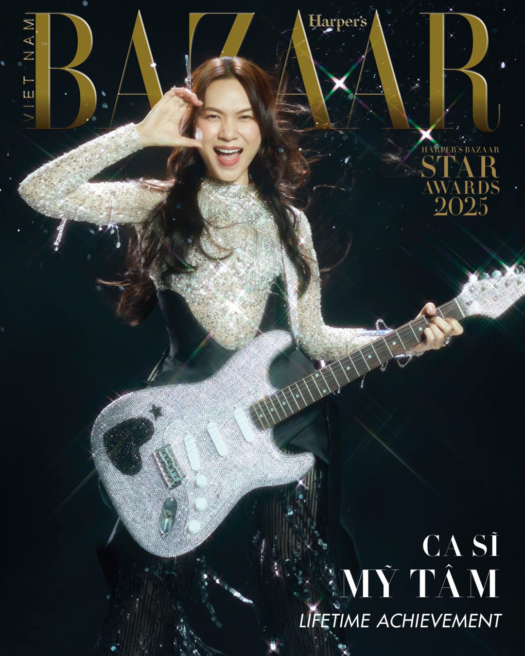 Ca sĩ Mỹ Tâm, người được vinh danh giải thưởng Thành tựu trọn đời - Lifetime Achievement Award của Harper's Bazaar Star Awards 2025: Secret Blooms.