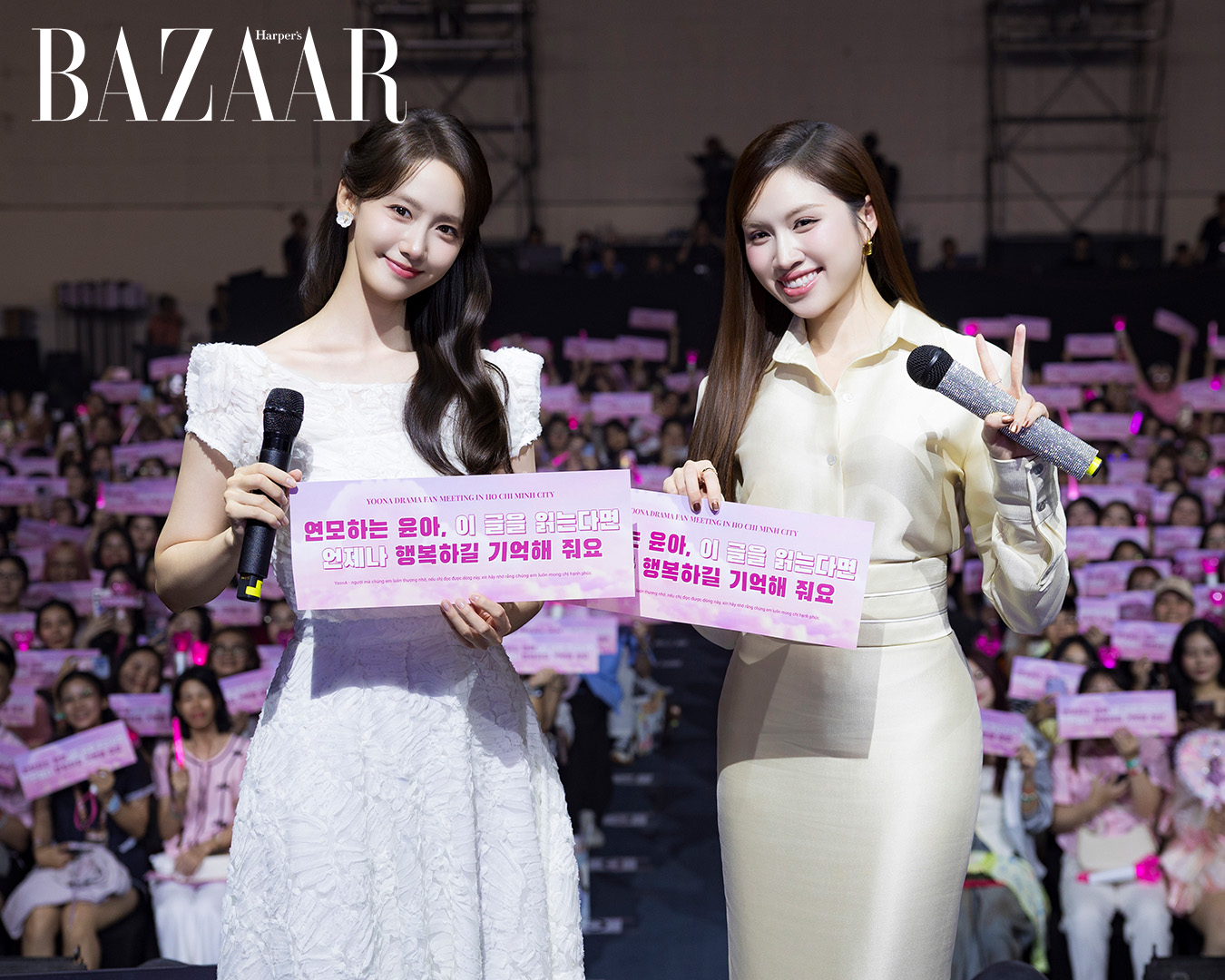 Khéo như MC Thanh Thanh Huyền hướng dẫn Yoona (SNSD) tạo dáng với nón lá