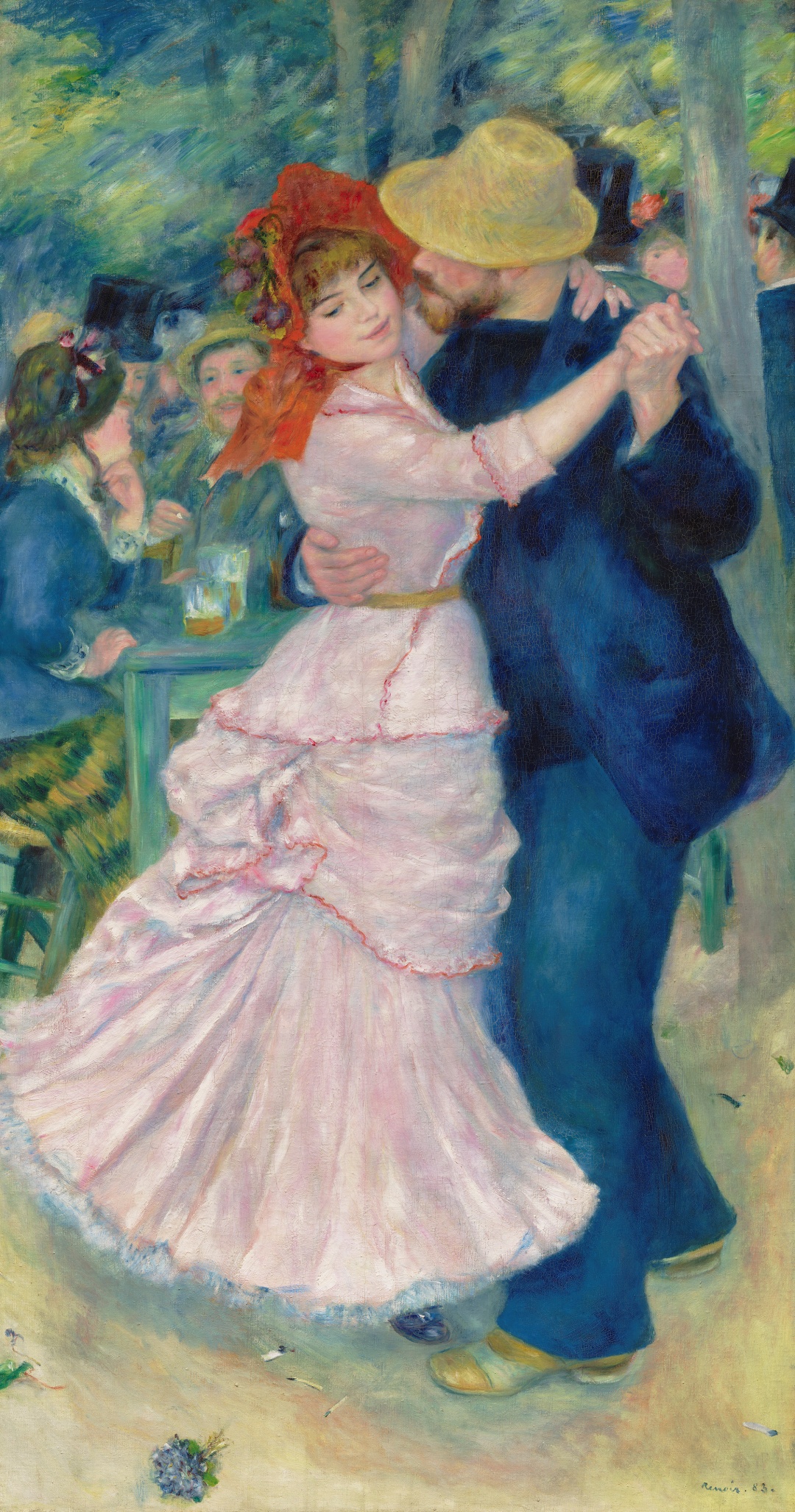 Tác phẩm Điệu nhảy ở Bougival của Pierre-Auguste Renoir, năm 1883. Sơn dầu trên toan, kích cỡ 181,9 × 98,1 cm. Quỹ sưu tập tranh. Ảnh © Bảo tàng Mỹ thuật Boston.