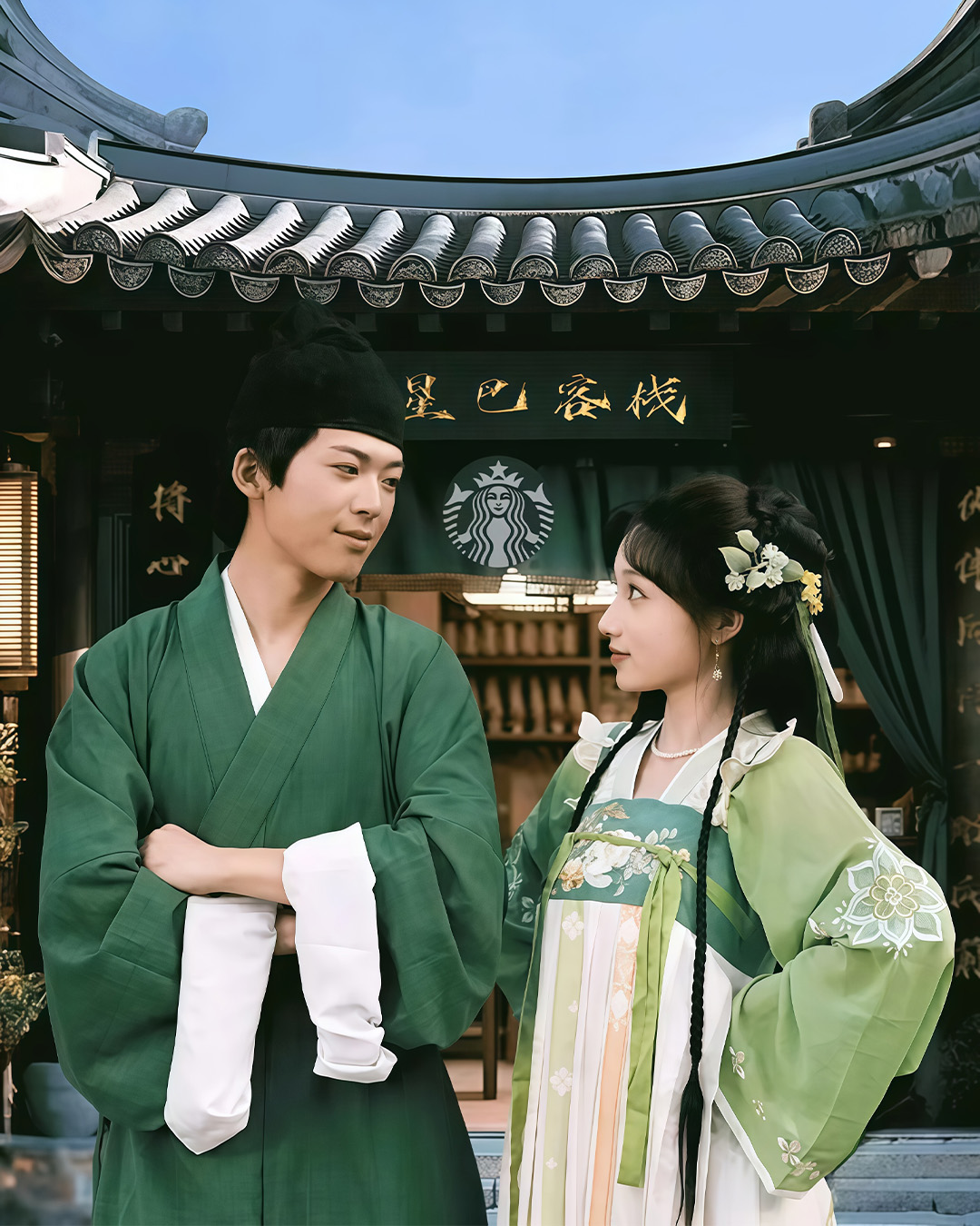 Phim I Opened a Starbucks in Ancient Times (2024). Ảnh: 星巴克中国