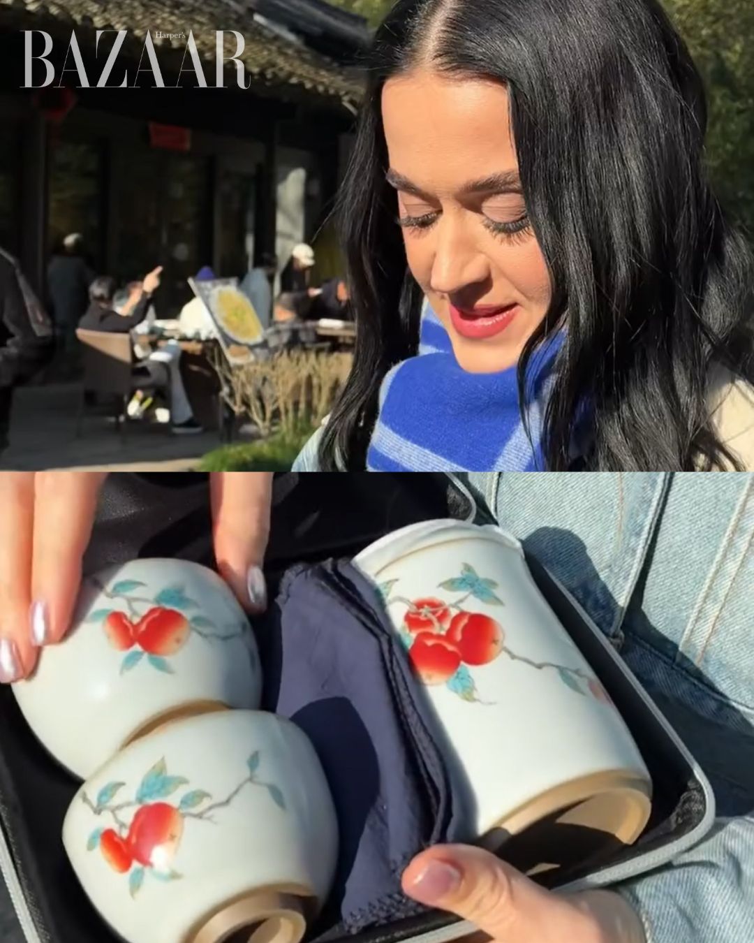 Katy chia sẻ set cốc pha trà cô mua làm quà lưu niệm