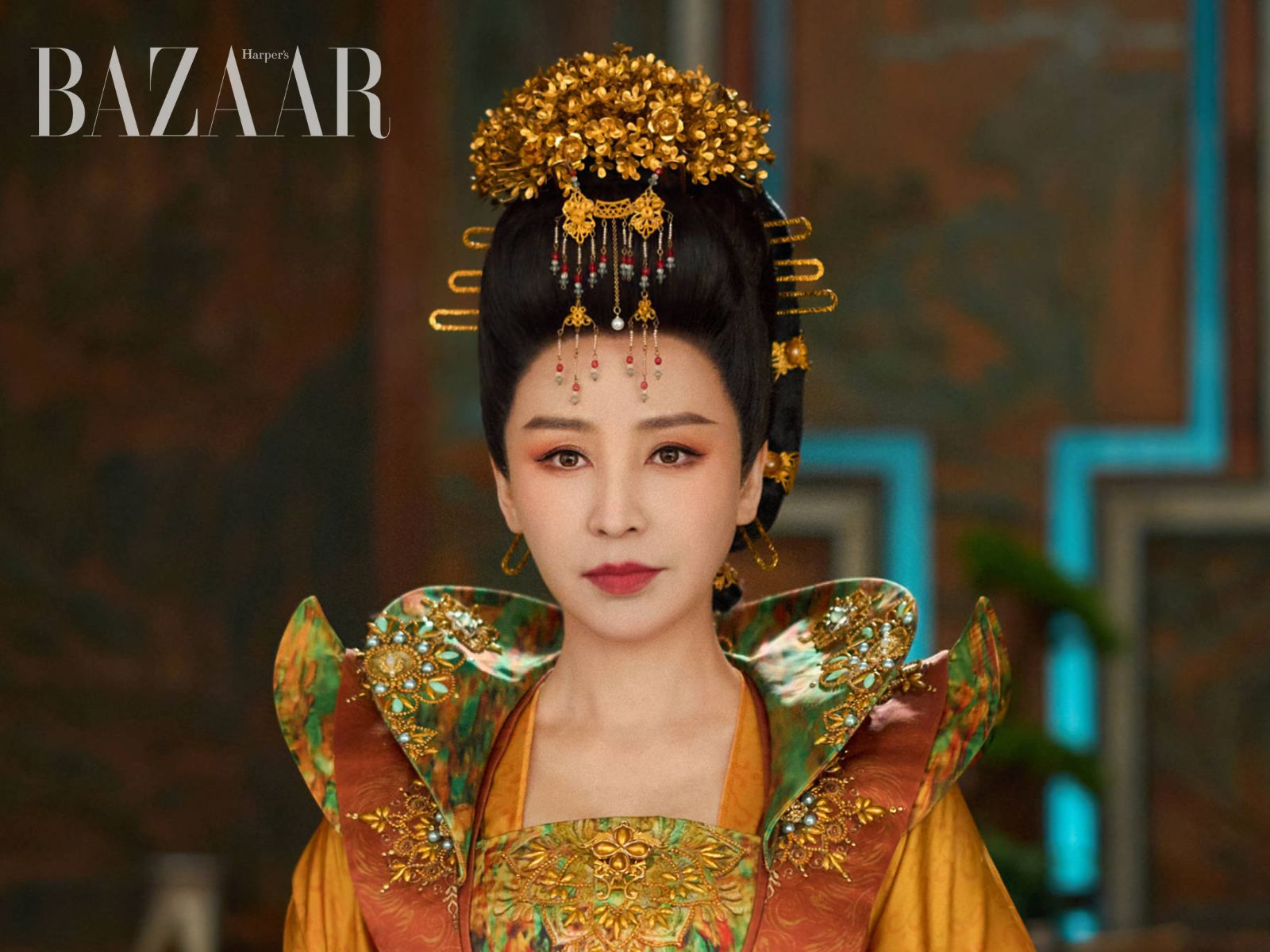 Trang sức bộ dao hoa bằng vàng của Trưởng công chúa. Ảnh: Weibo đoàn phim