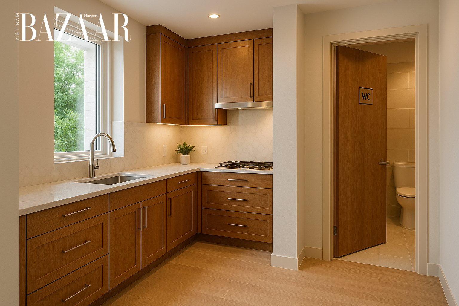 Cách chọn vị trí bếp và nhà vệ sinh hợp lý khi xây mới