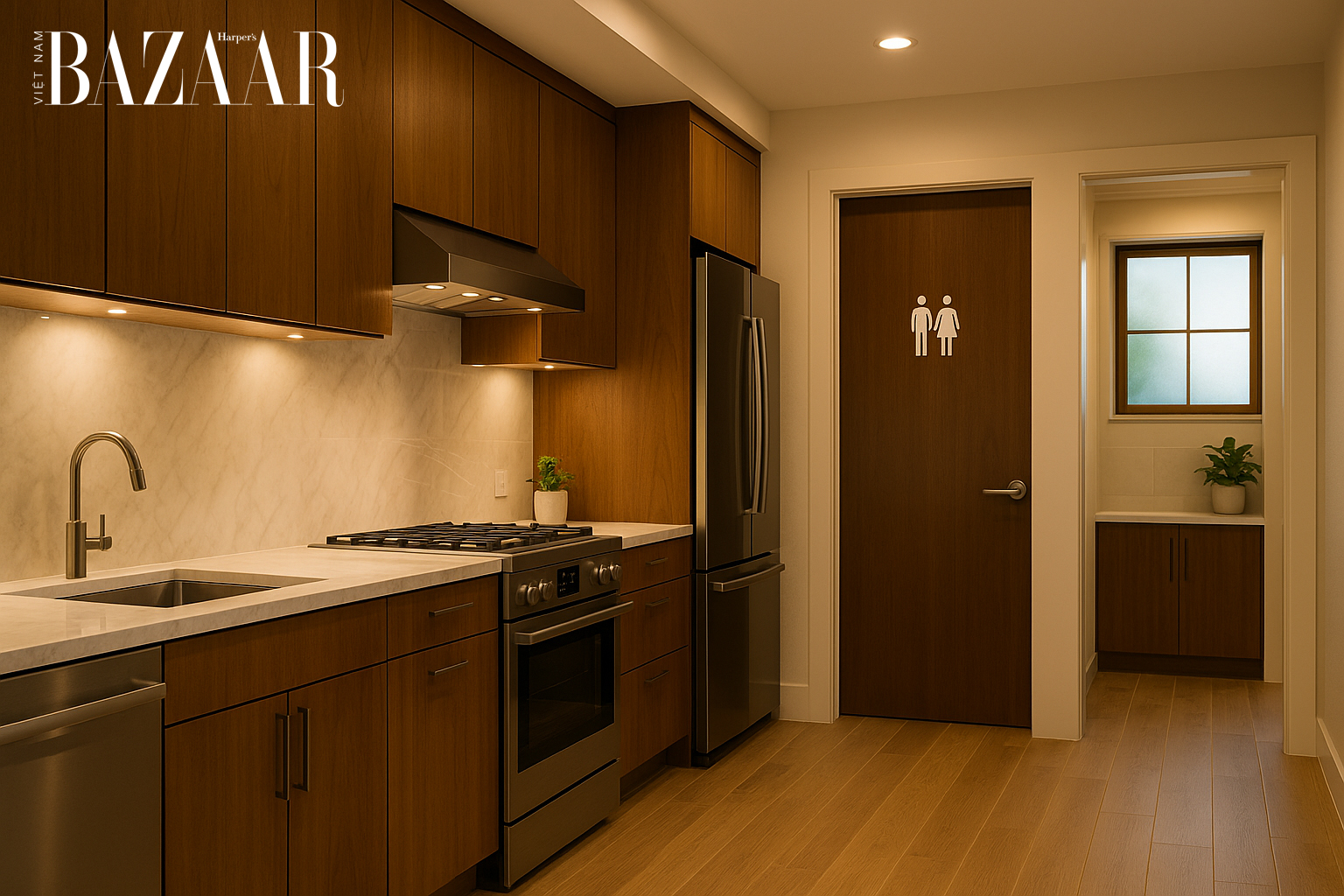 Vì sao nhà vệ sinh đối diện bếp là lỗi phong thủy phổ biến?