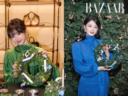 Gucci lăng xê áo cổ cao cùng Điền Hi Vi và Vương Sở Nhiên