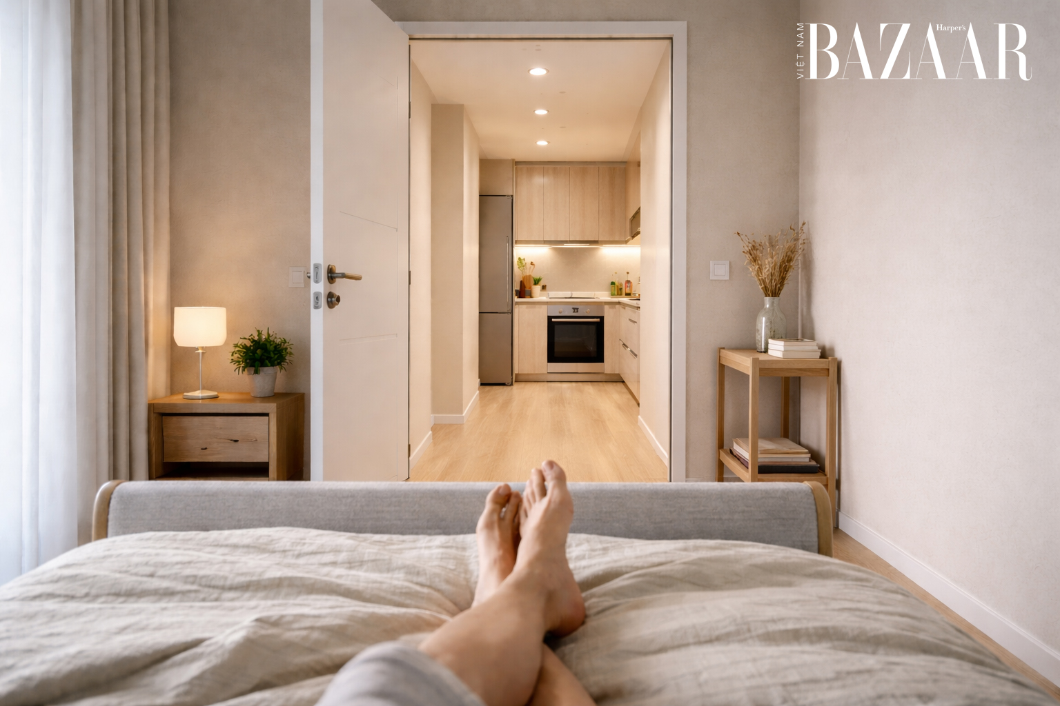 Cửa phòng ngủ đối diện bếp có nên tránh? 3 lý do và 6 cách hay hóa giải