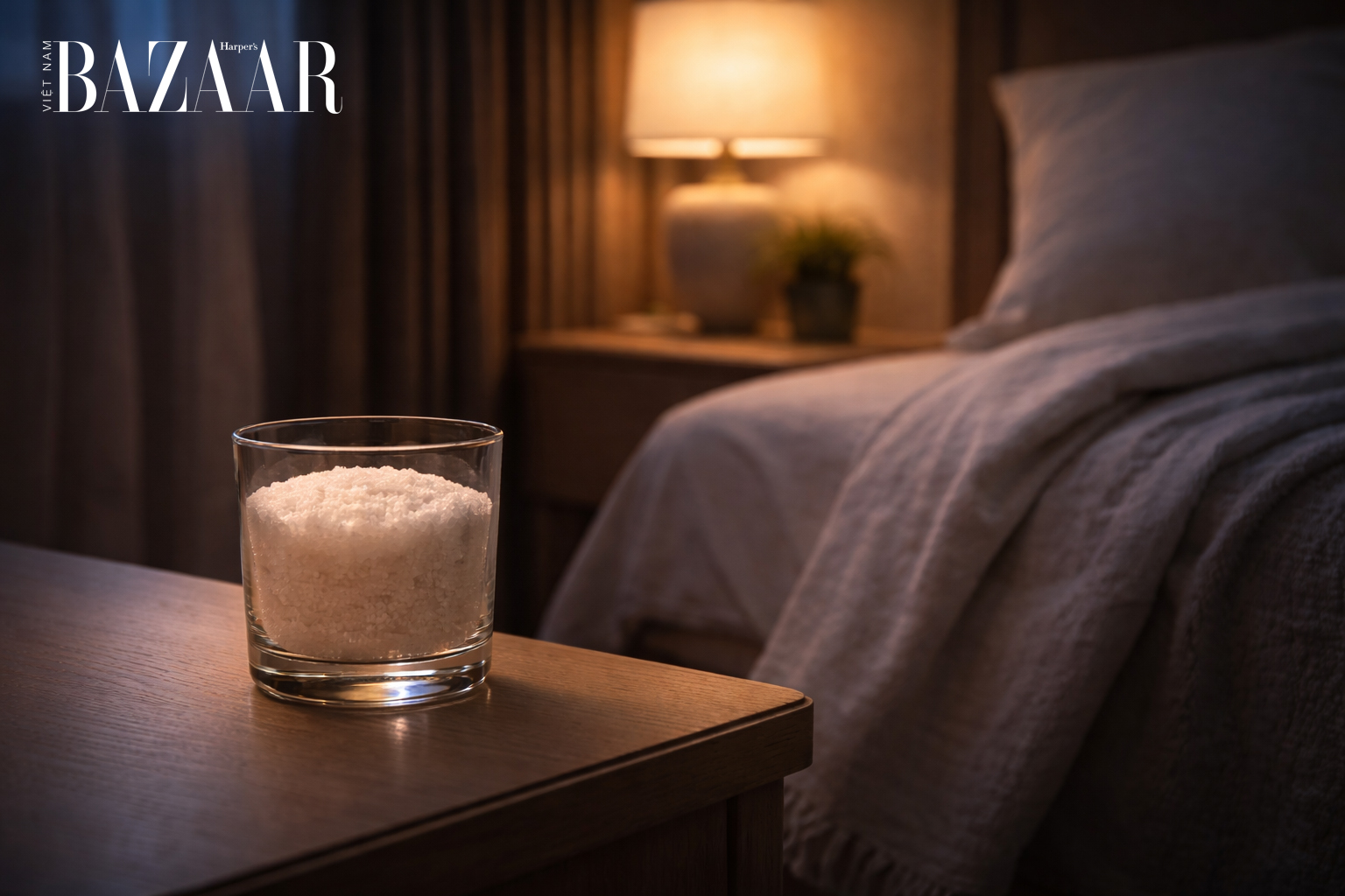 Chỉ để muối khi phòng ngủ bí