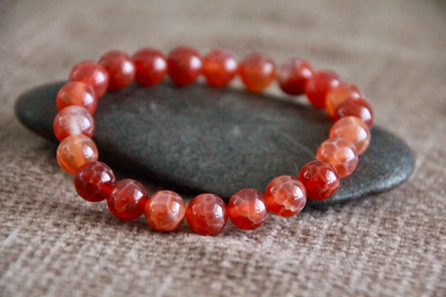 Vòng tay mã não lửa (Fire Agate)