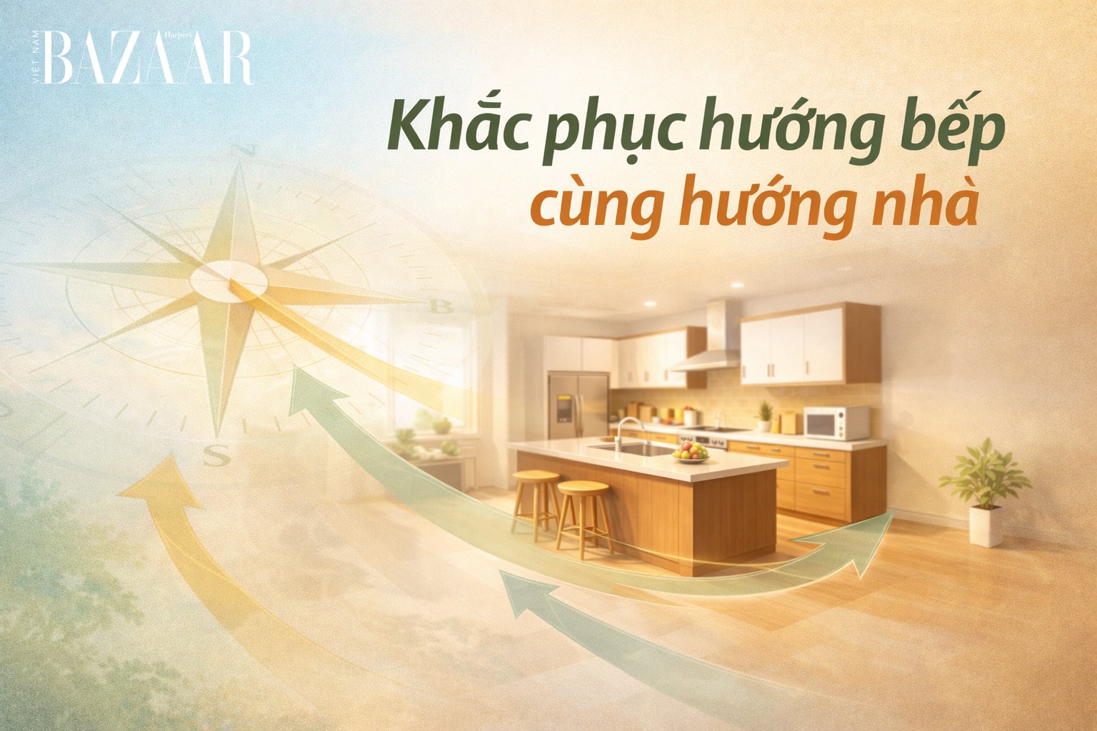 8+ cách khắc phục hướng bếp cùng hướng nhà chuẩn phong thủy