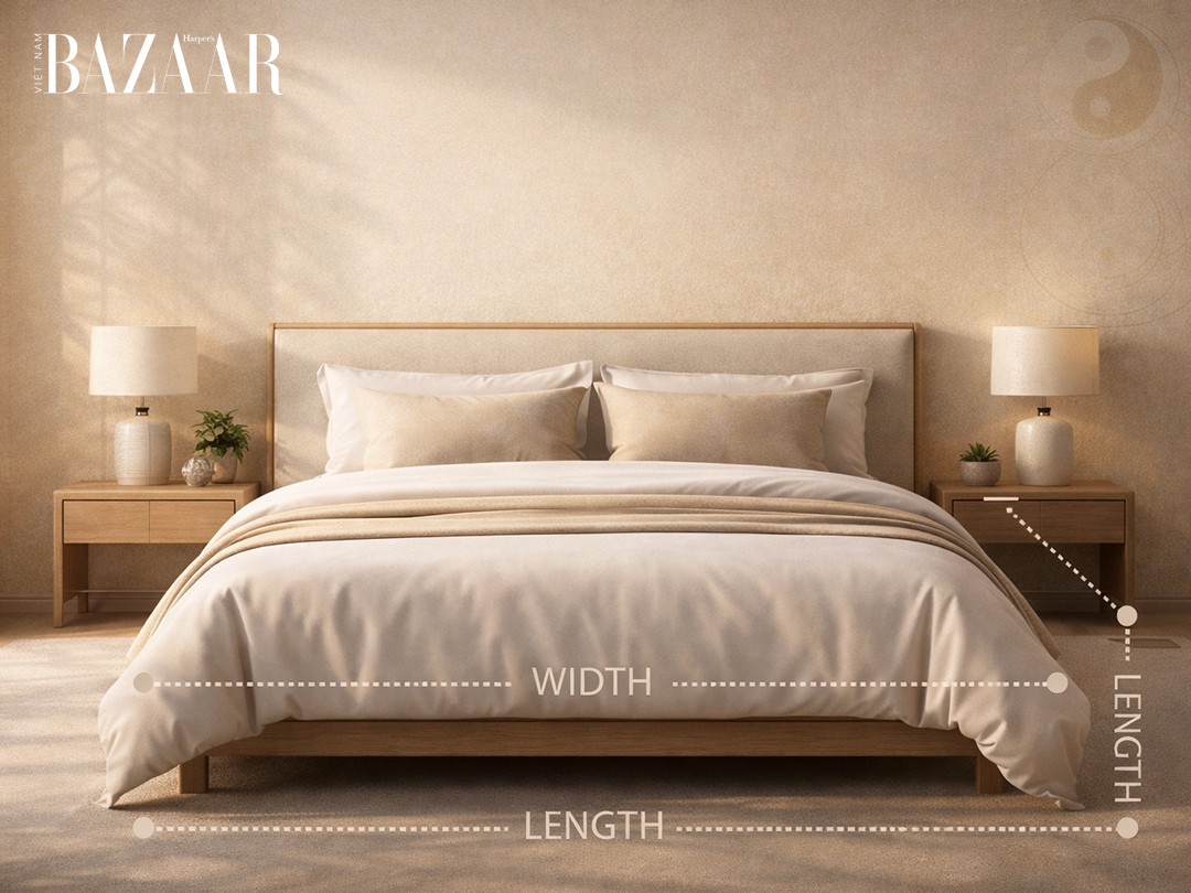 Kích thước giường ngủ theo phong thủy chuẩn, hài hòa không gian và giấc ngủ