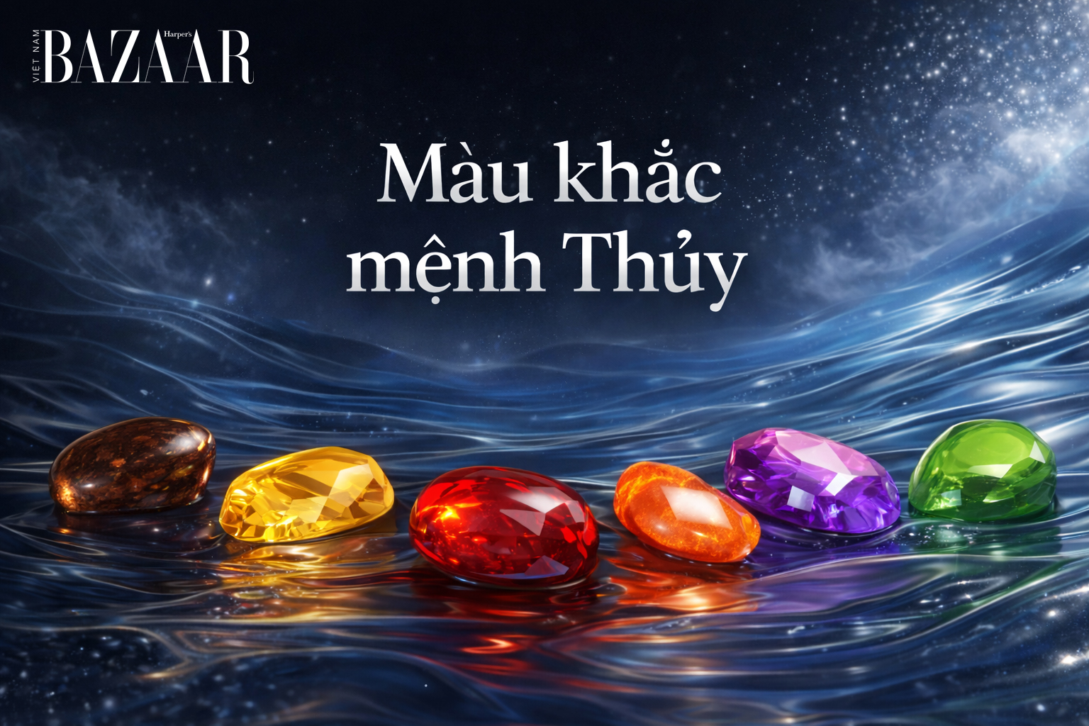 Mệnh Thủy khắc màu gì?