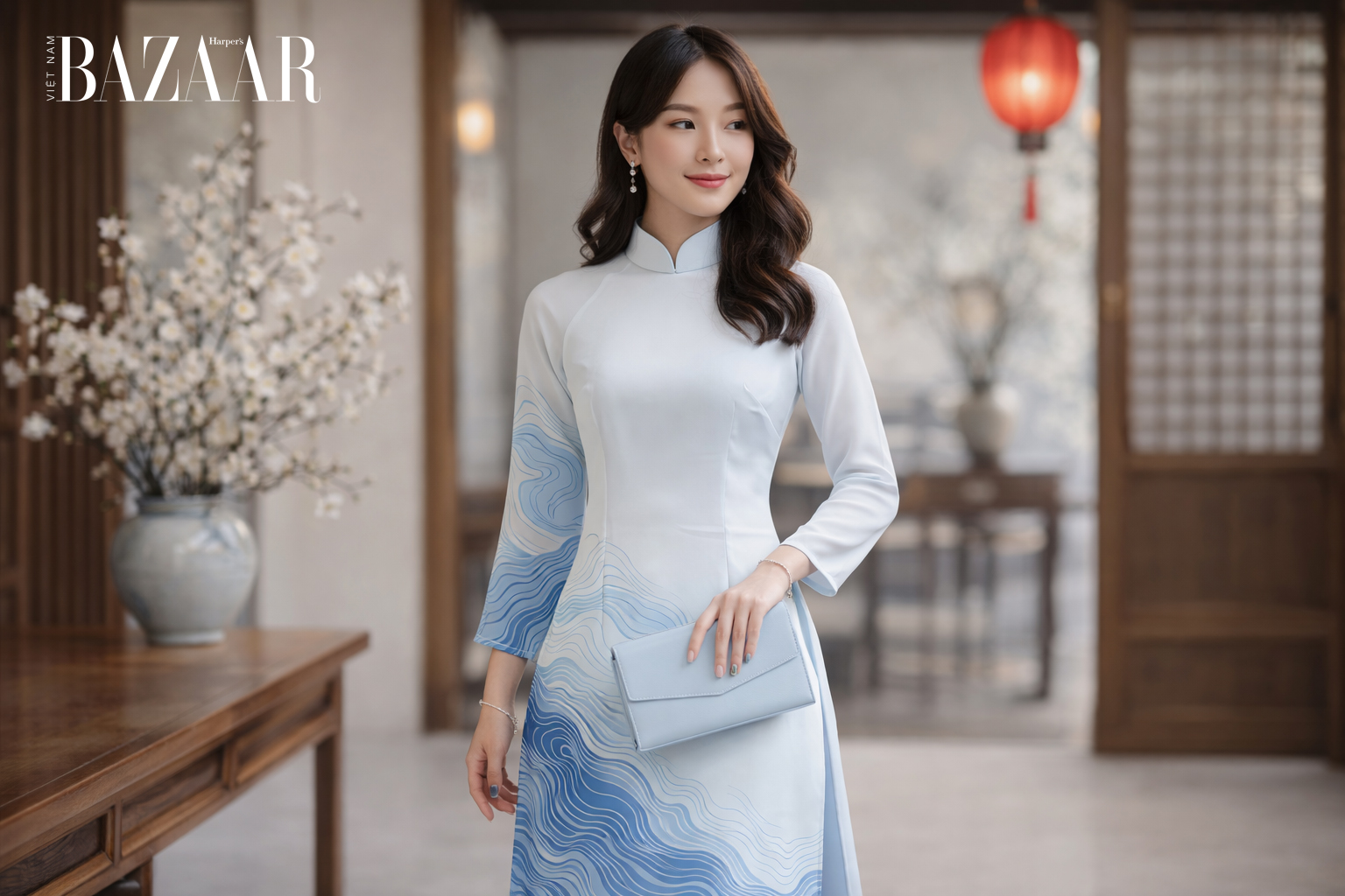 Trang phục ngày Tết 2026 cho nữ mệnh Thủy