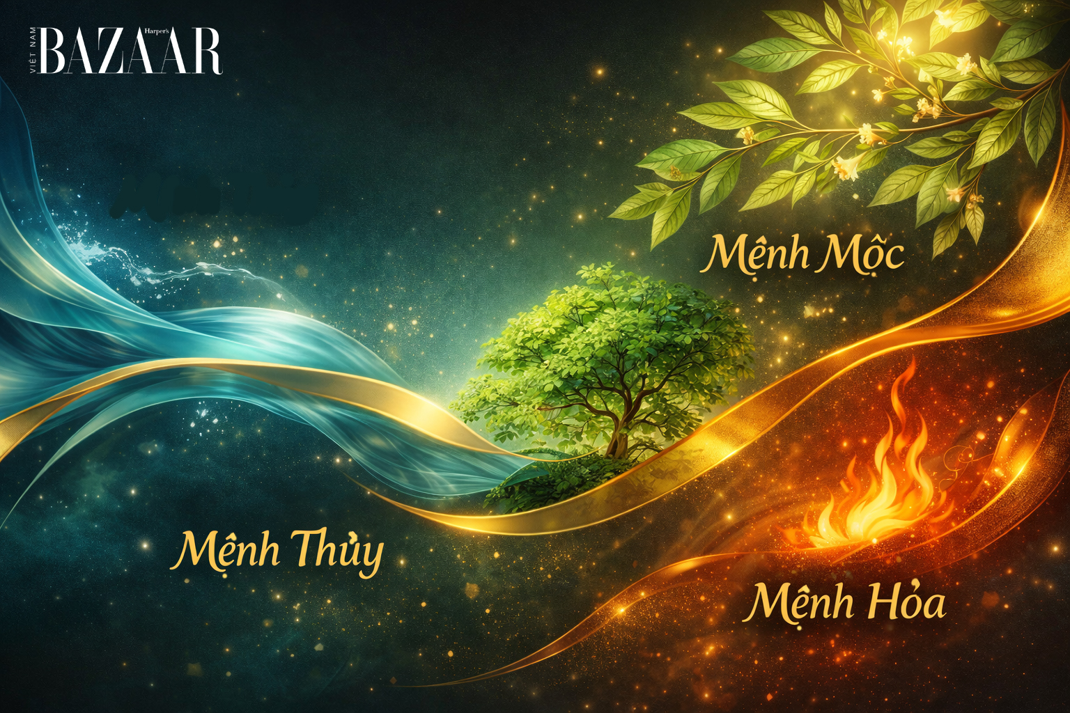 Mệnh Mộc hợp Thủy và Hỏa.