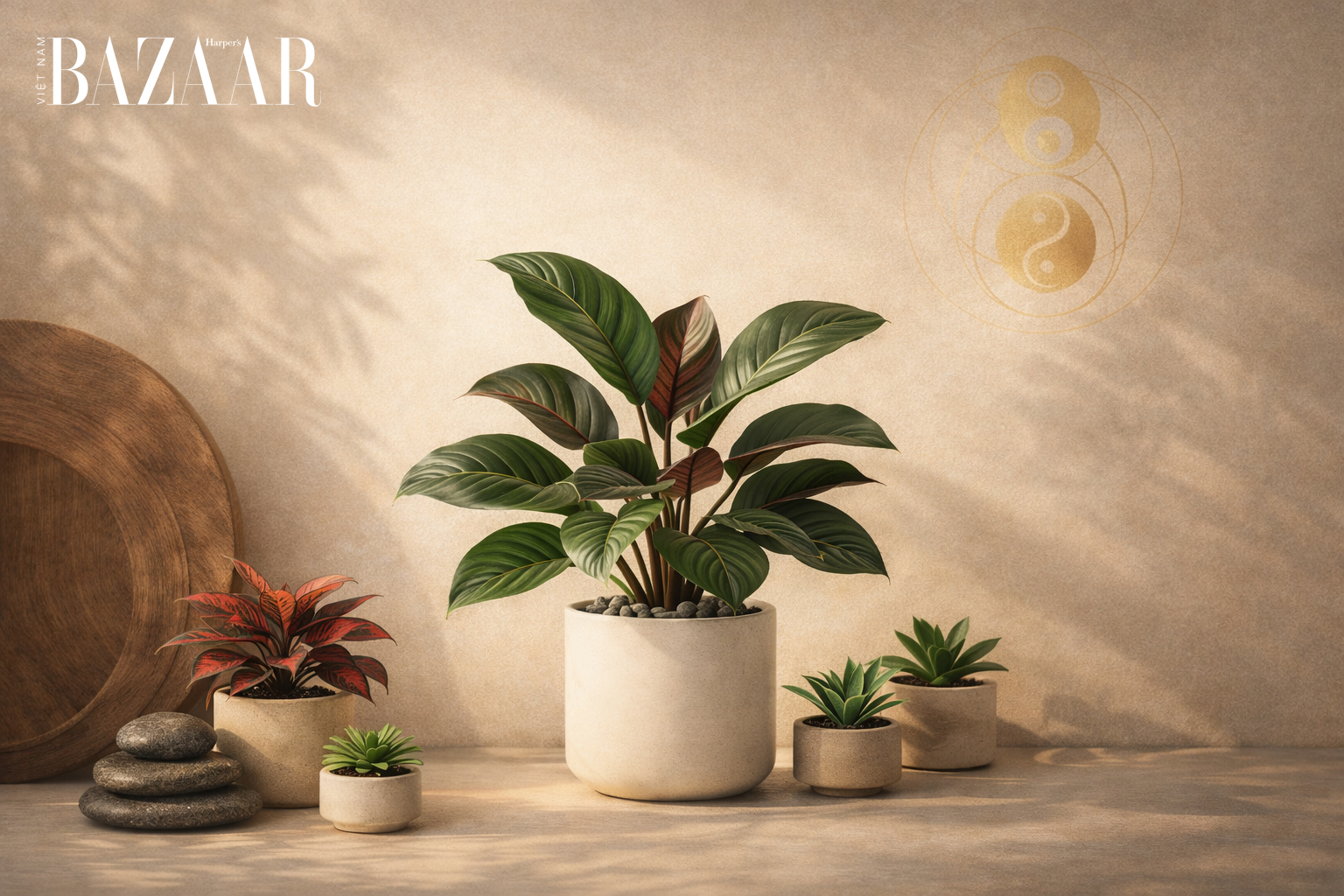 Hình dáng và số lượng cây tạo thế phong thủy cát lành