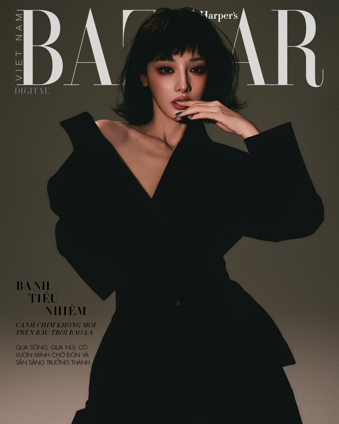 Nữ diễn viên Bành Tiểu Nhiễm chụp ảnh bìa cho Harper's Bazaar Việt Nam 1