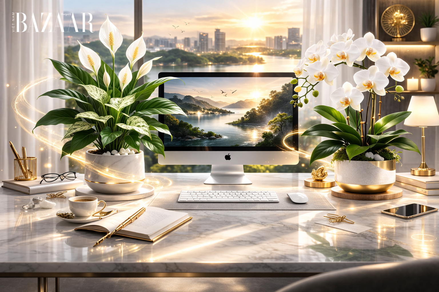 Cây lan ý và phong lan trắng