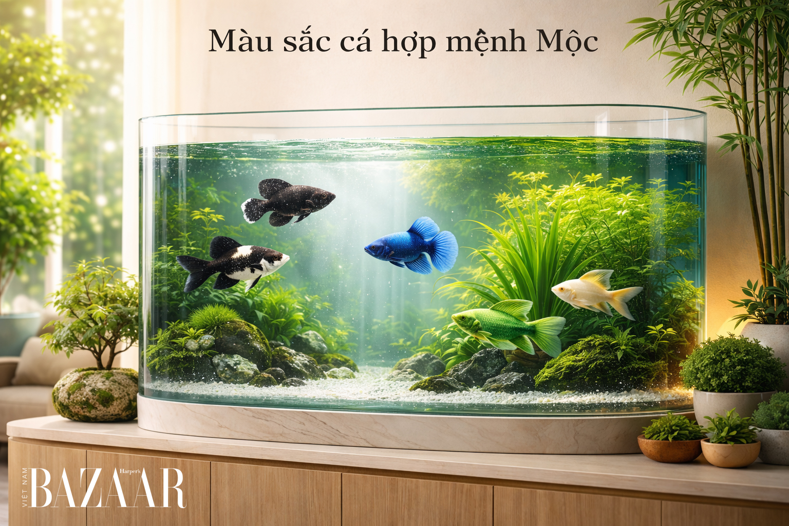 Màu sắc cá hợp mệnh Mộc