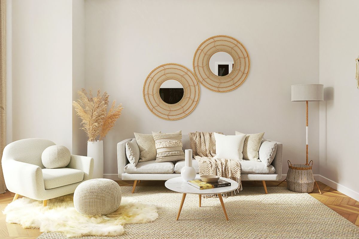 Phòng khách không nên có quá nhiều cửa ra vào