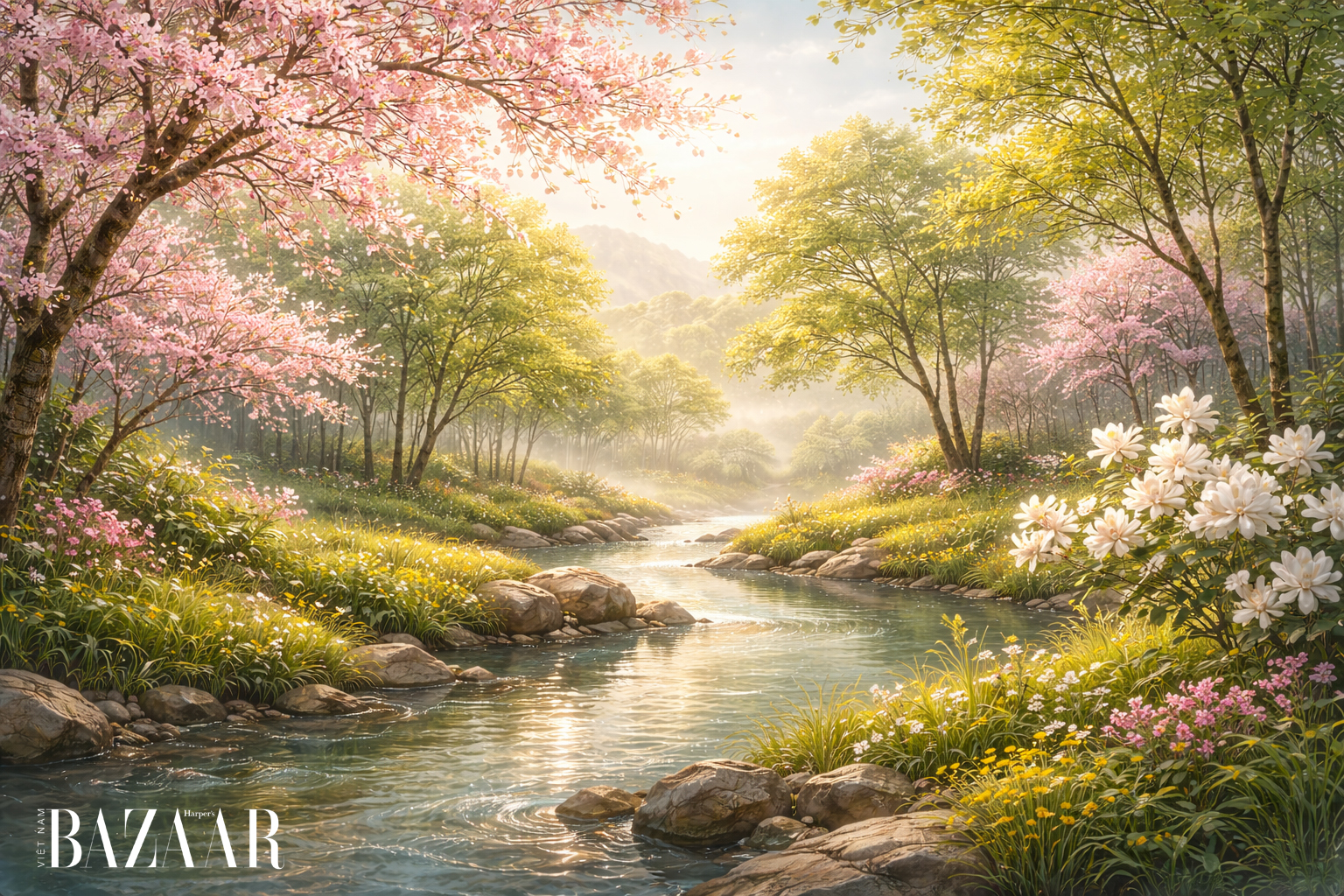 Chọn tranh phong thủy phòng khách mang hình ảnh của bốn mùa