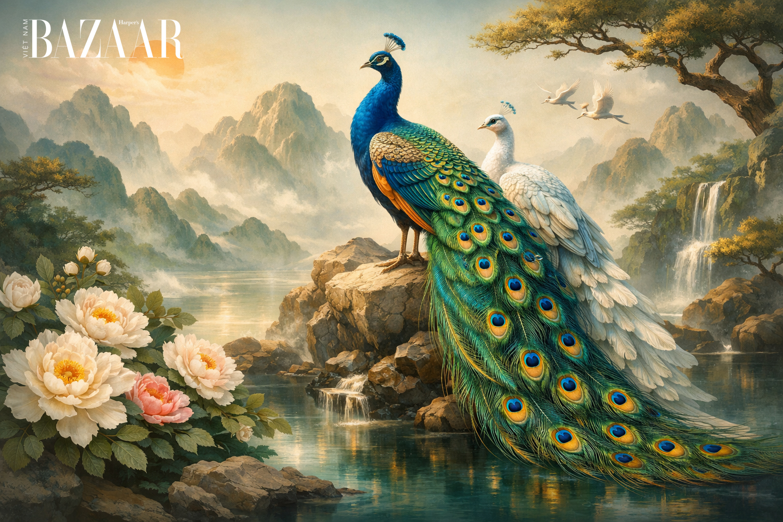 Tranh khổng tước (chim công)