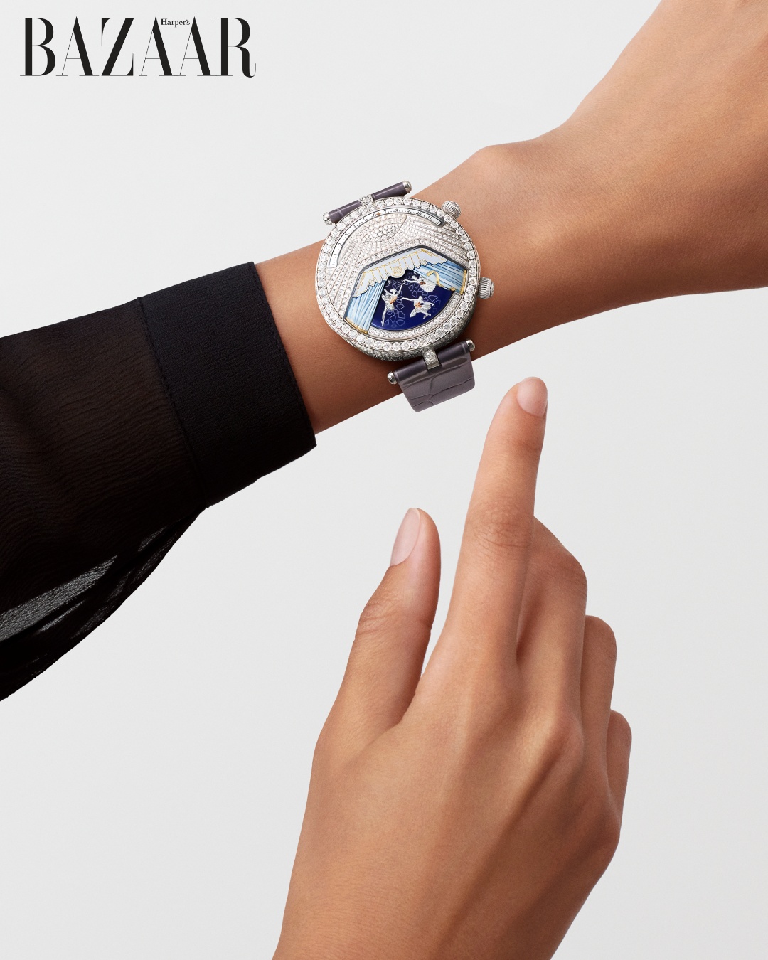 Đồng hồ Lady Arpels Ballerine Musicale Diamant của Van Cleef & Arpels.