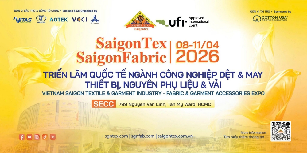 Triển lãm SaigonTex – SaigonFabric 2026