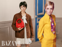 Triệu Kim Mạch và Miu Miu hồi sinh kiểu dáng gamine của biểu tượng Twiggy