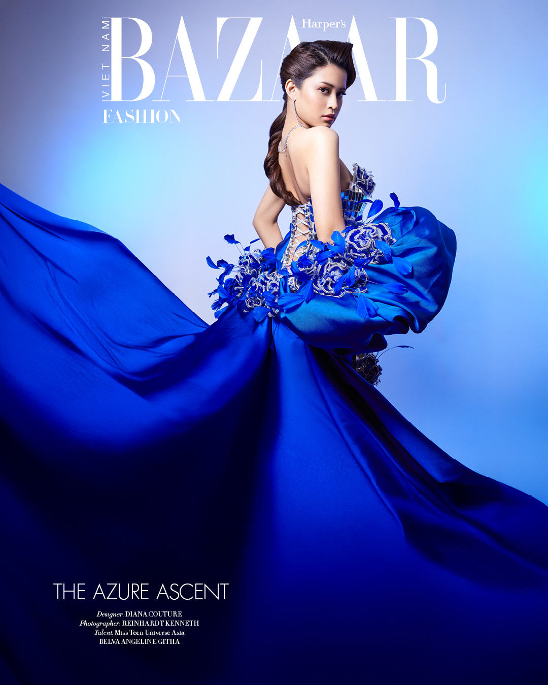 The Azure Ascent | Belva Angeline Githa | Diana Couture 1