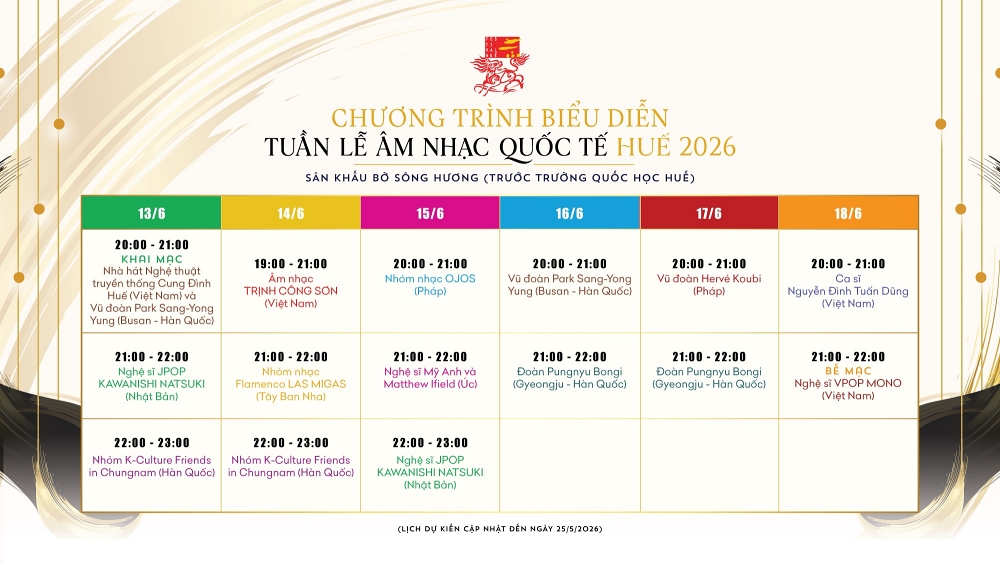Tuần lễ Âm nhạc Quốc tế Huế 2026 có gì đặc sắc?插图6