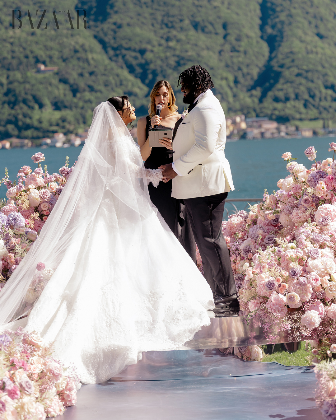 Inside Los Angeles Chargers Star Dalvin Tomlinson and Giselle Devot Tomlinson’s Million Dollar Lake Como Wedding Weekend插图15