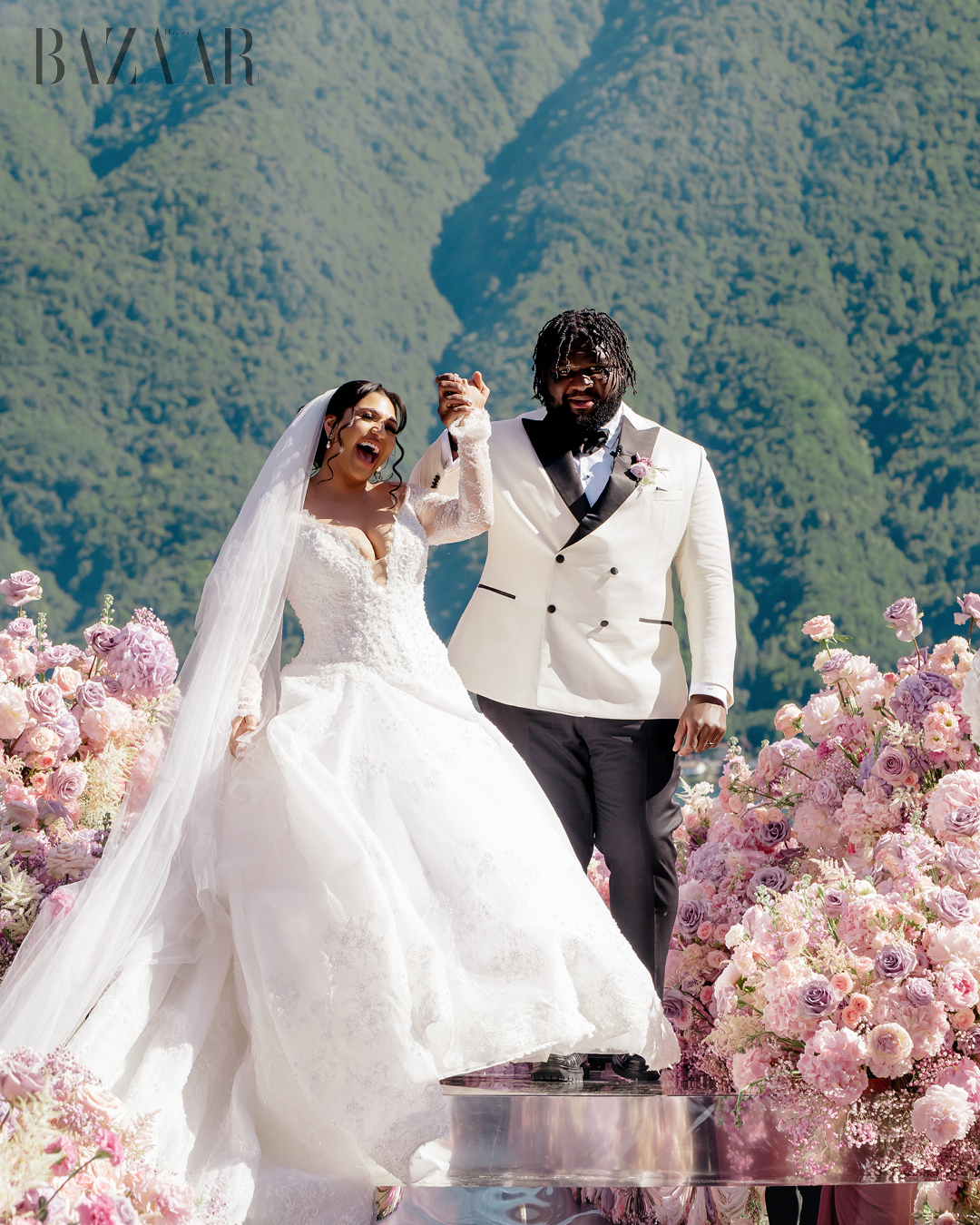 Inside Los Angeles Chargers Star Dalvin Tomlinson and Giselle Devot Tomlinson’s Million Dollar Lake Como Wedding Weekend插图16