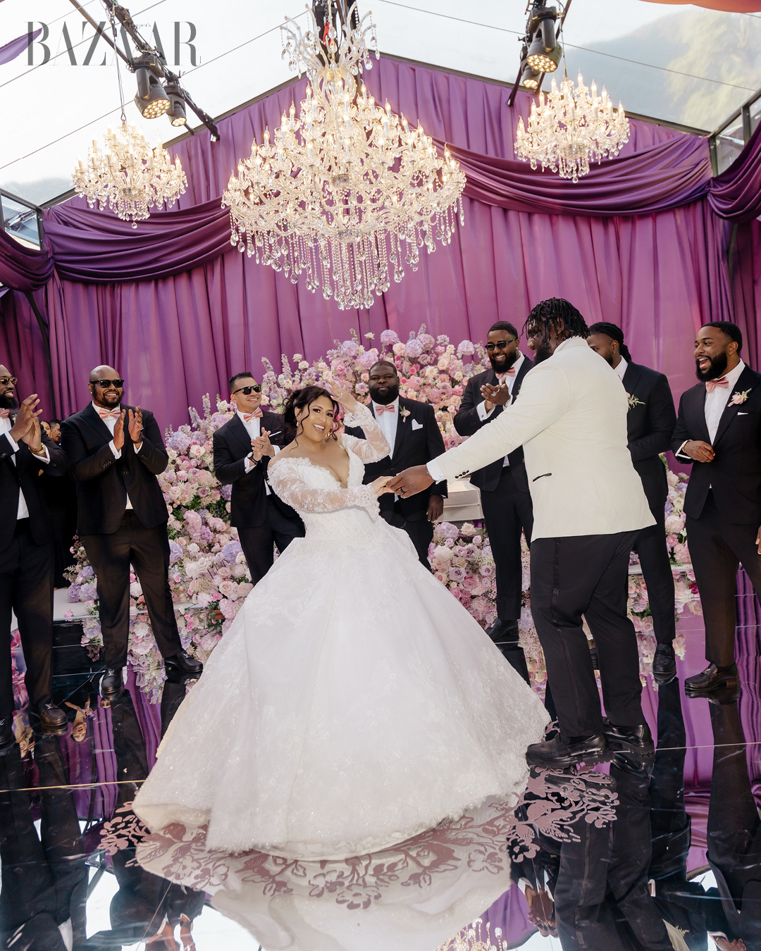 Inside Los Angeles Chargers Star Dalvin Tomlinson and Giselle Devot Tomlinson’s Million Dollar Lake Como Wedding Weekend插图19