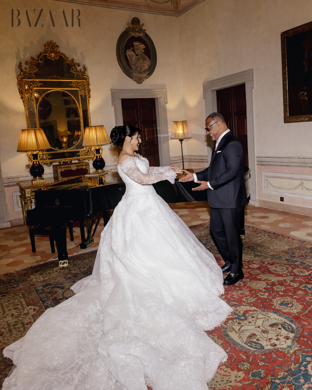 Inside Los Angeles Chargers Star Dalvin Tomlinson and Giselle Devot Tomlinson’s Million Dollar Lake Como Wedding Weekend插图8