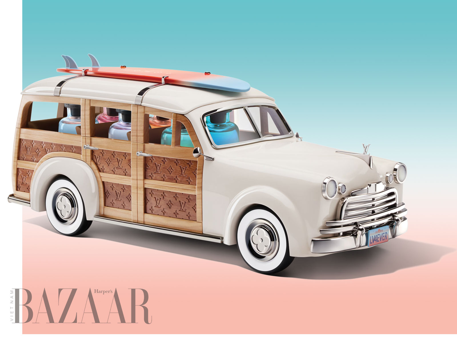 Louis Vuitton gói gọn giấc mơ California trong bộ sưu tập nước hoa Woody Wagon Colognes插图