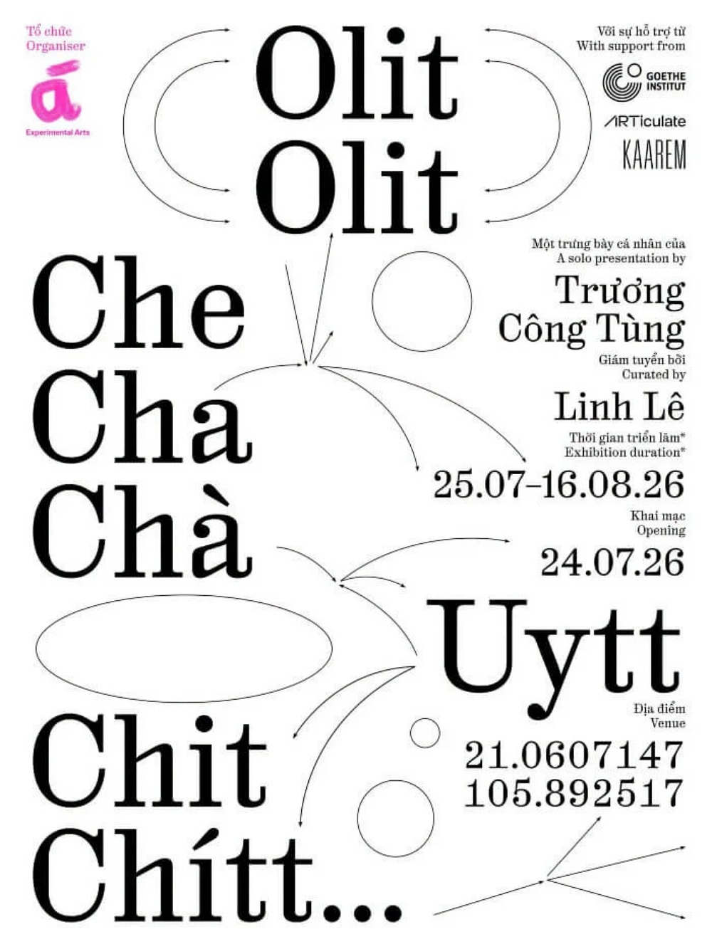 Triển lãm Olit Olit Che Cha Chà Uytt Chit Chítt