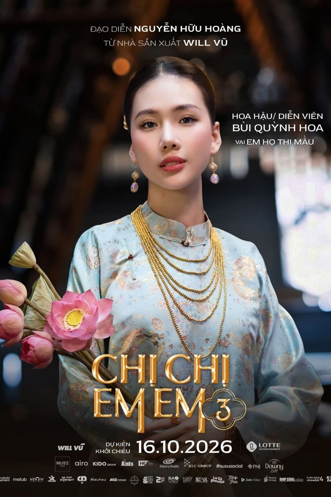 Hoa hậu Bùi Quỳnh Hoa lấn sân điện ảnh với phim Chị Chị Em Em 3插图